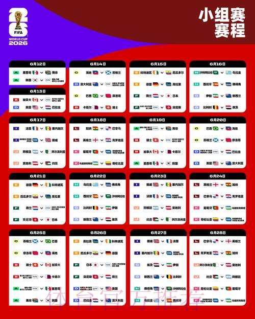 2026世界杯完整赛程今日比赛时间表在哪里看